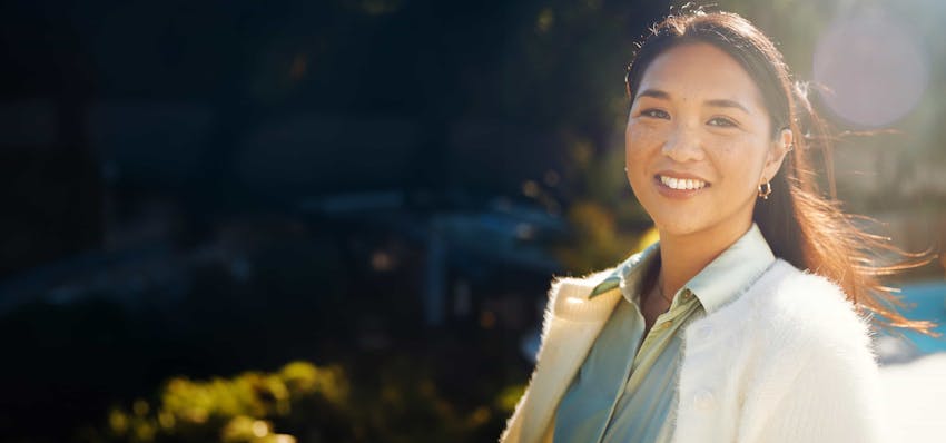 Woman smiling
