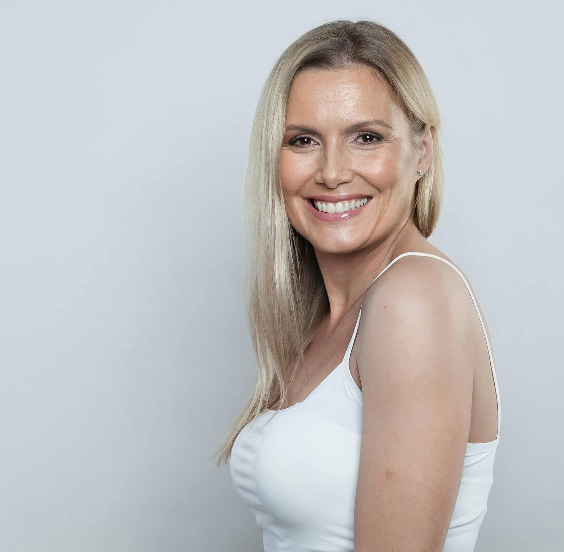 Woman smiling