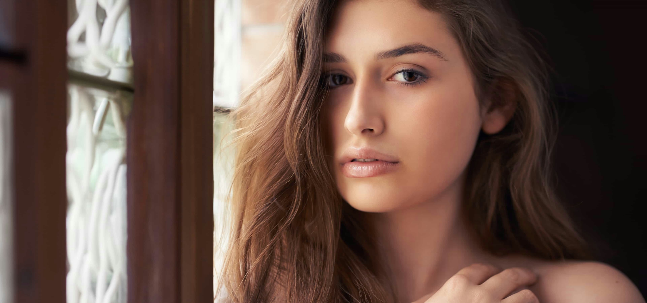 Woman looking at camera