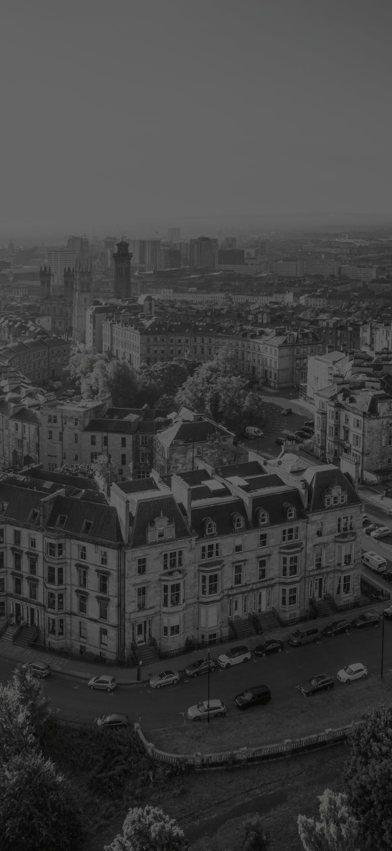 Birds eye view of the city