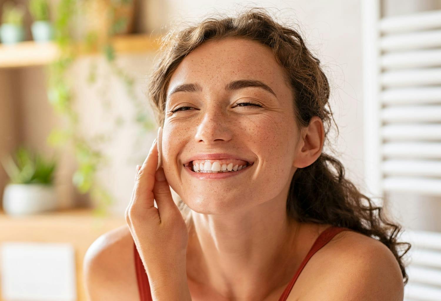 Woman smiling