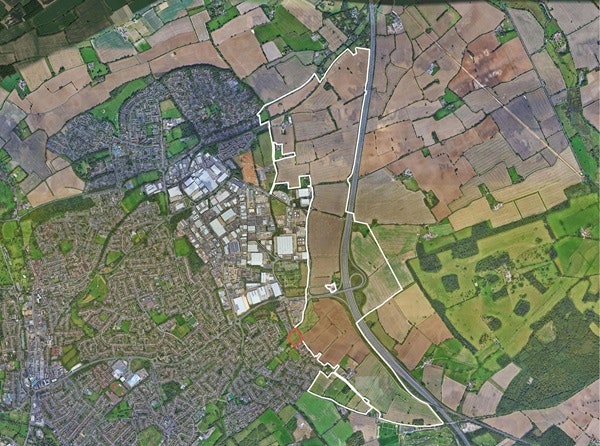 Aerial view of east hemel land