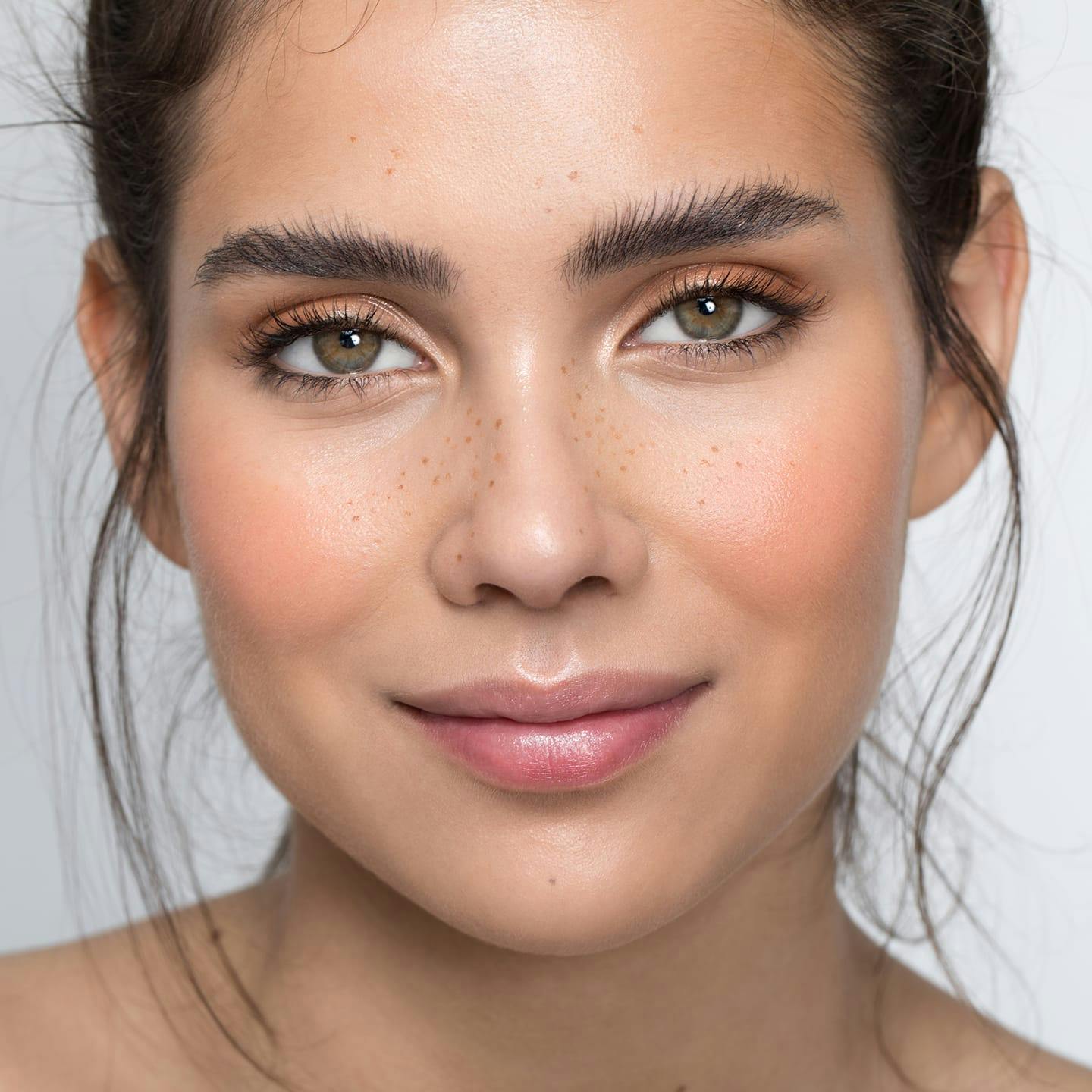 close up of womans face