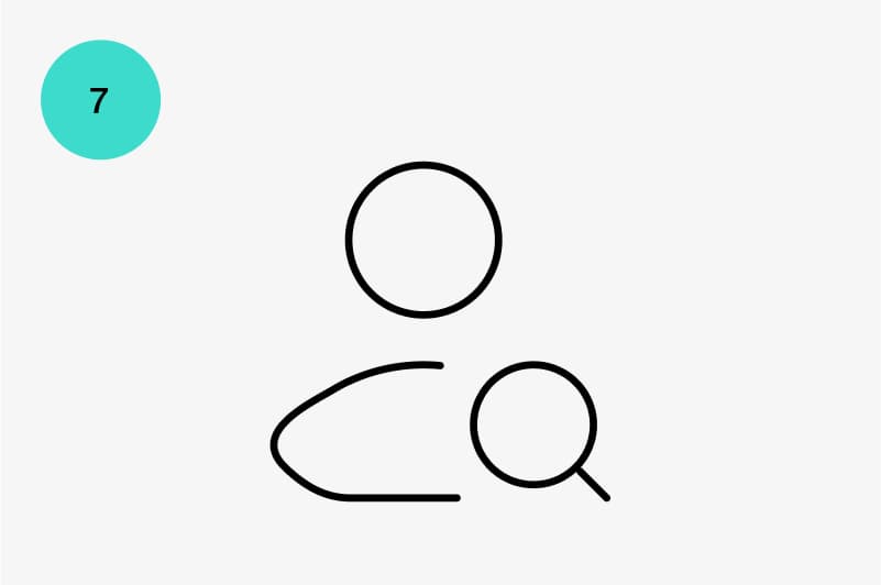 Reference & background check icon