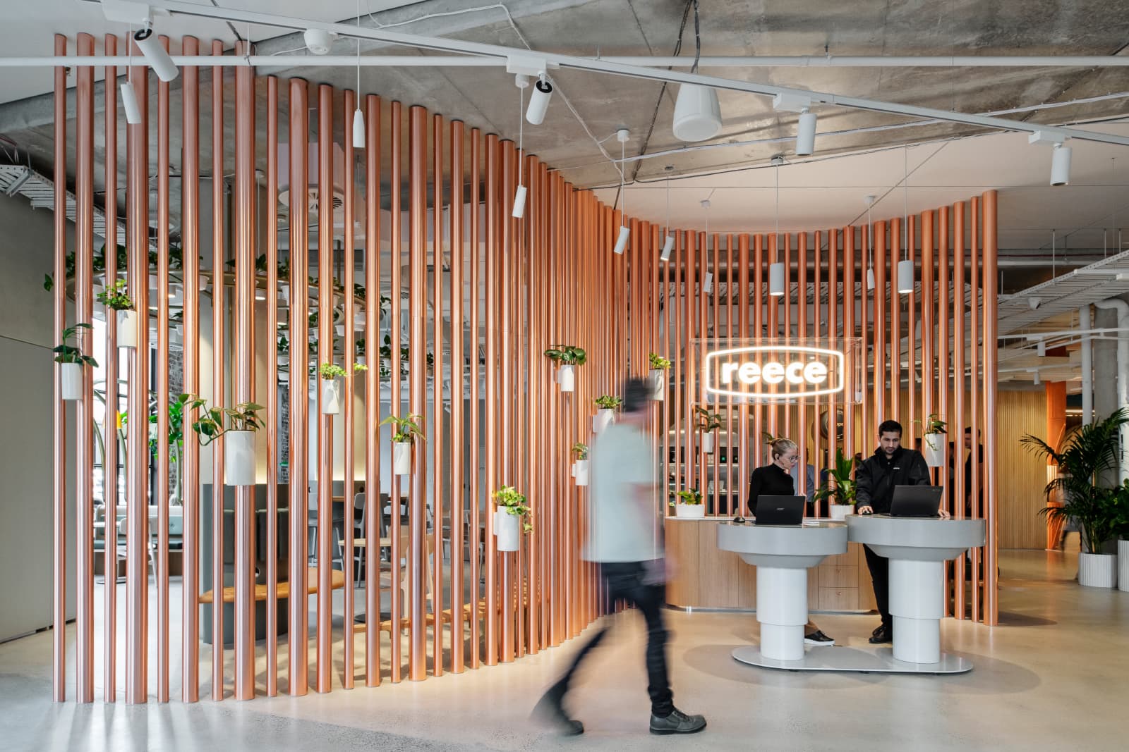 Foyer of the Reece Support Centre called The Works