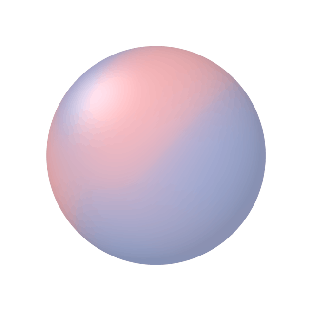 roze blauwe bol