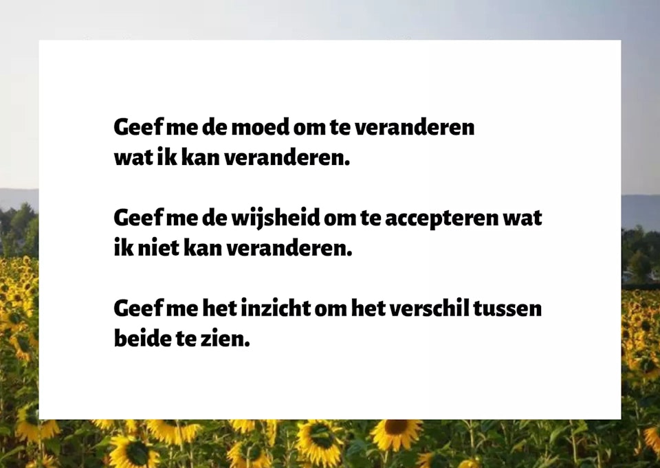 Tekst met wijsheden over 'veranderen'