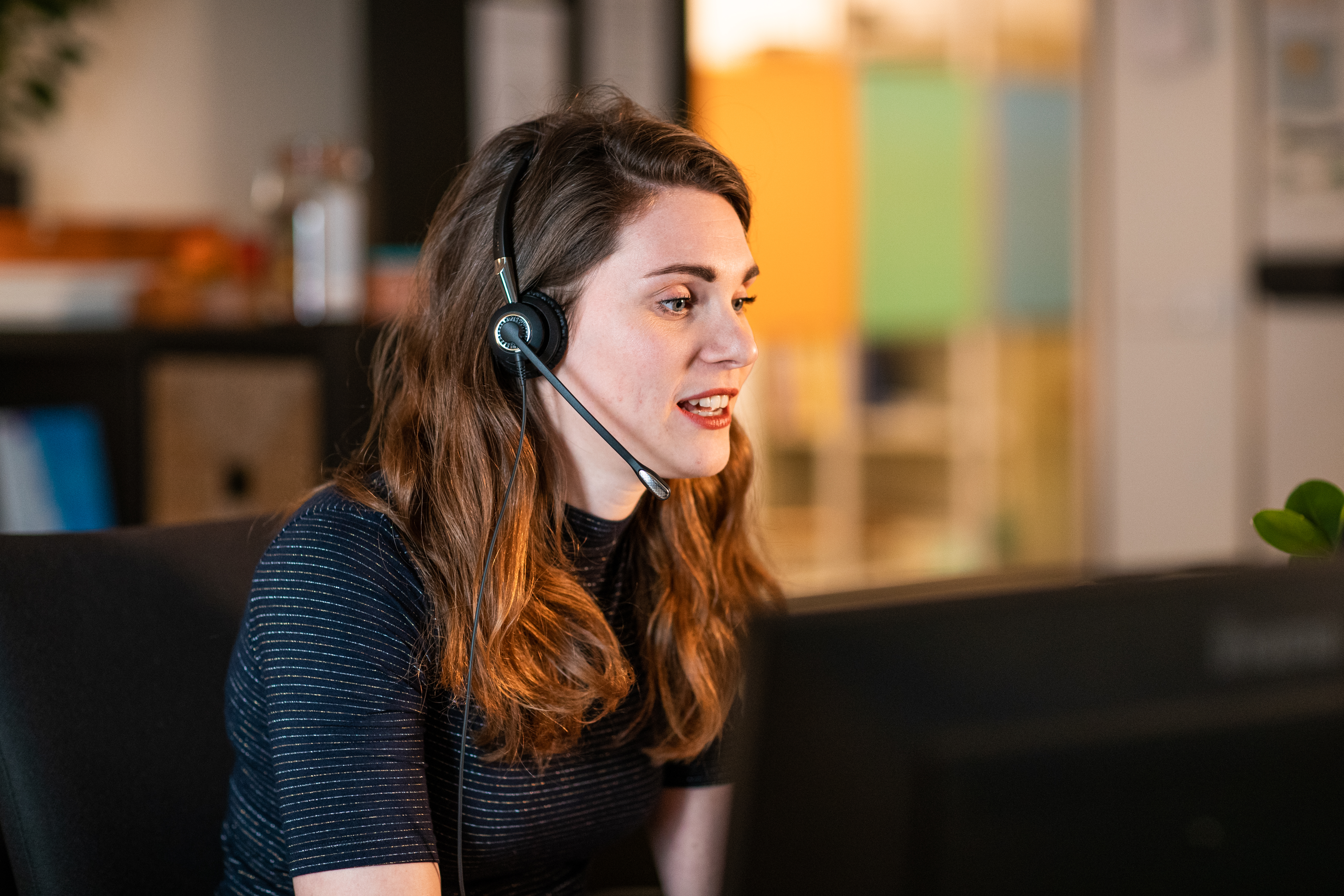 Vrijwilliger In je bol met headset