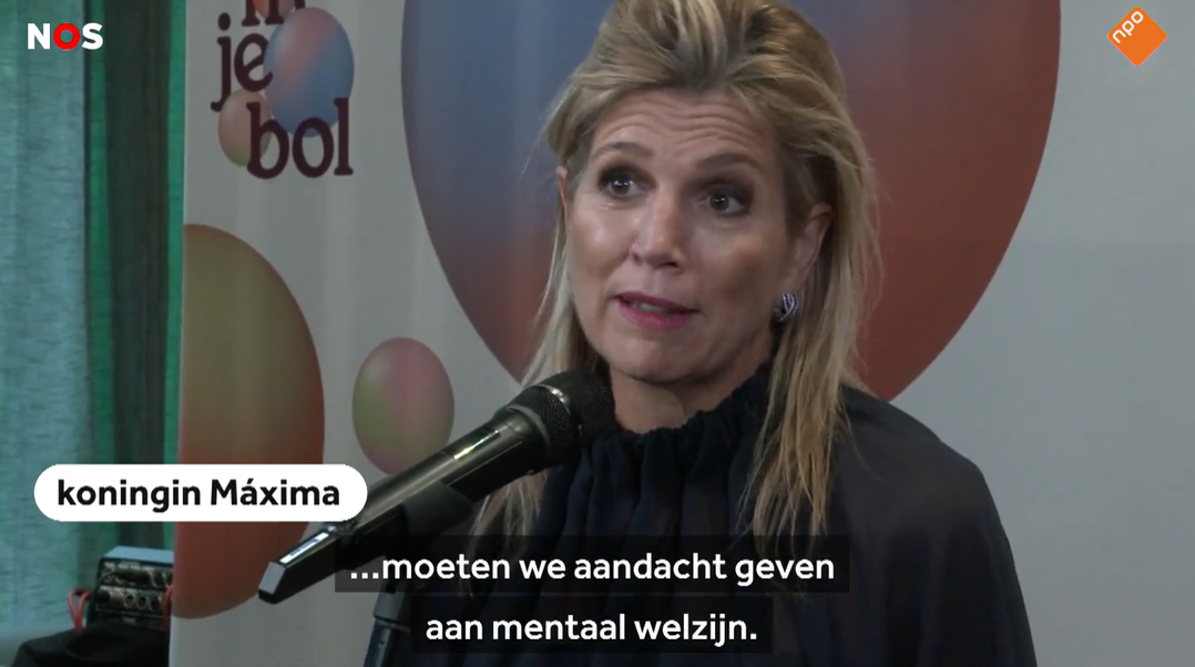 Koningin Máxima wordt geïnterviewd door NOS