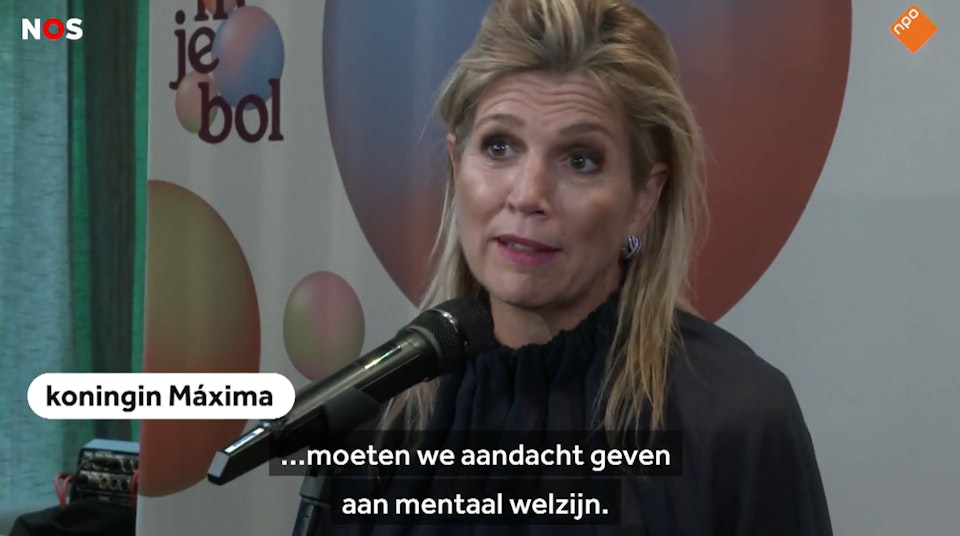 Koningin Máxima wordt geïnterviewd door NOS