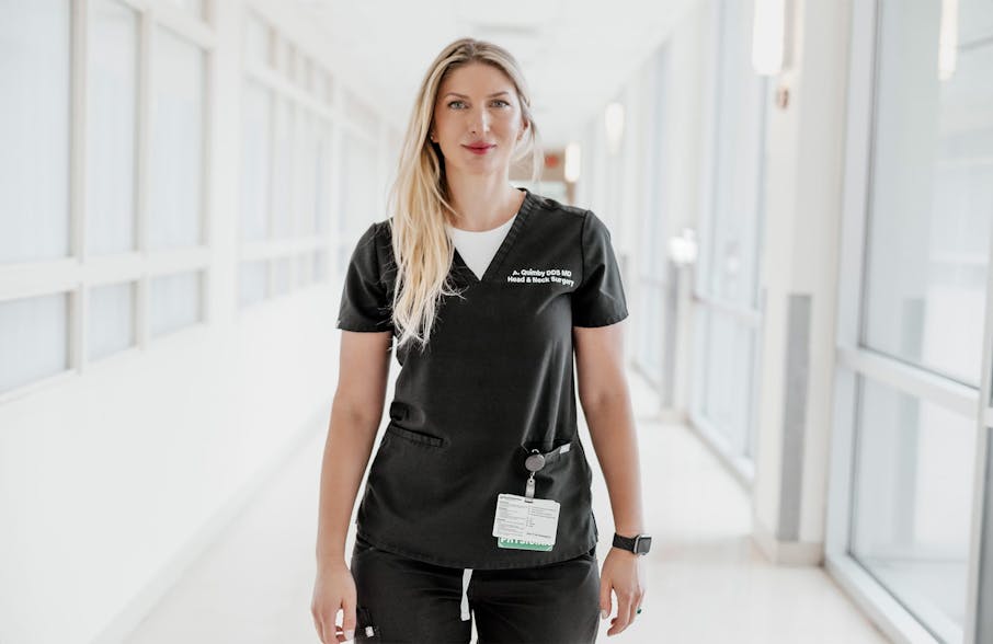 Dr. Quimby standing in hallway