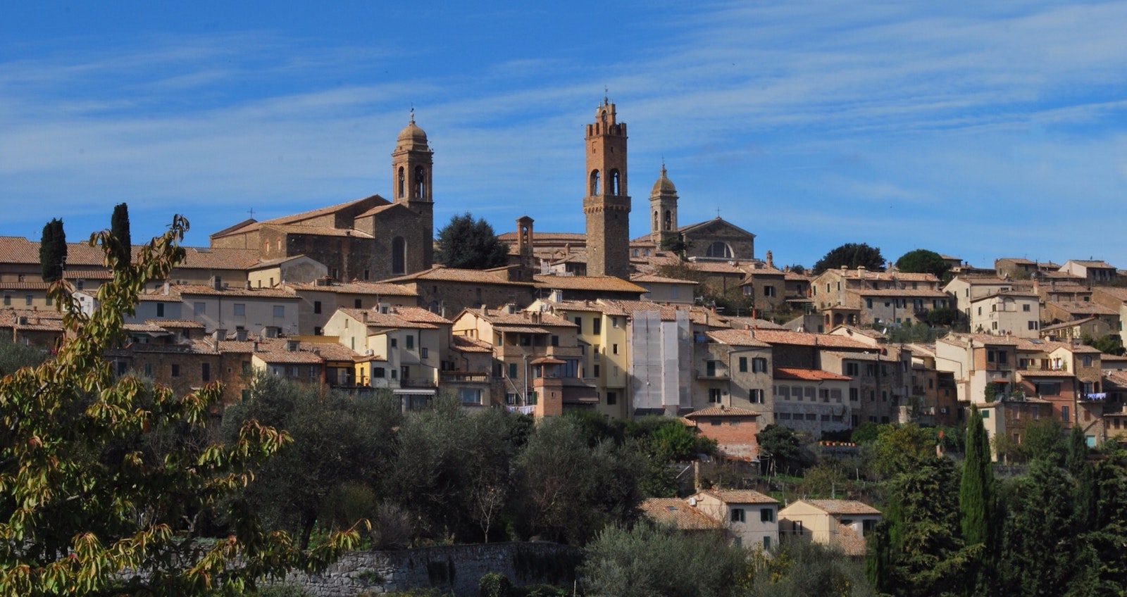 Montalcino in der Toskana, Herkunftsgebiet des Brunello di Montalcino DOCG