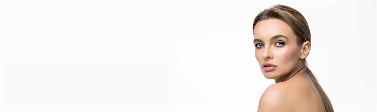 Woman with her hair up