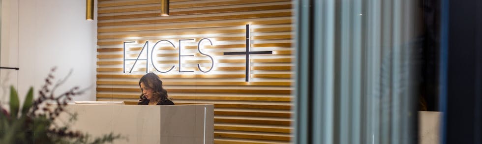 Faces+ reception desk
