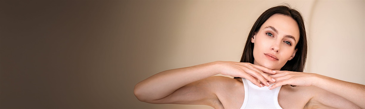 Woman with her hands together