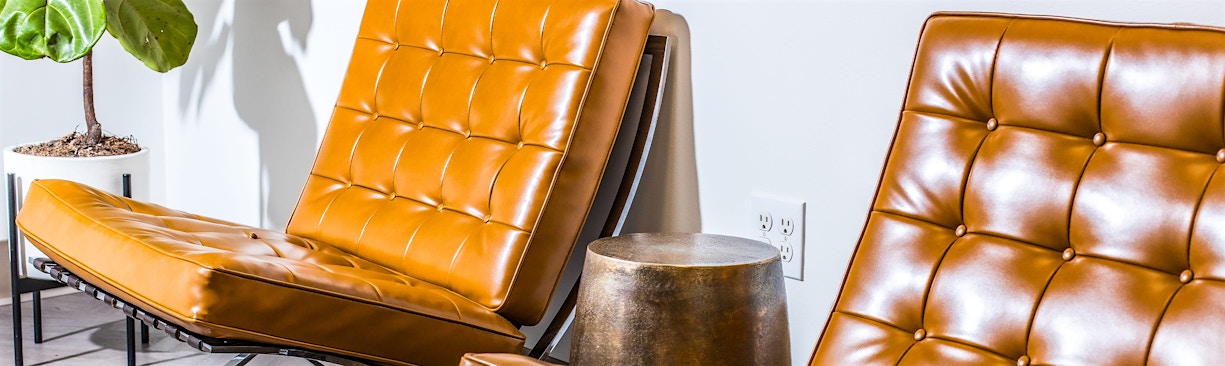 futon chair in waiting room