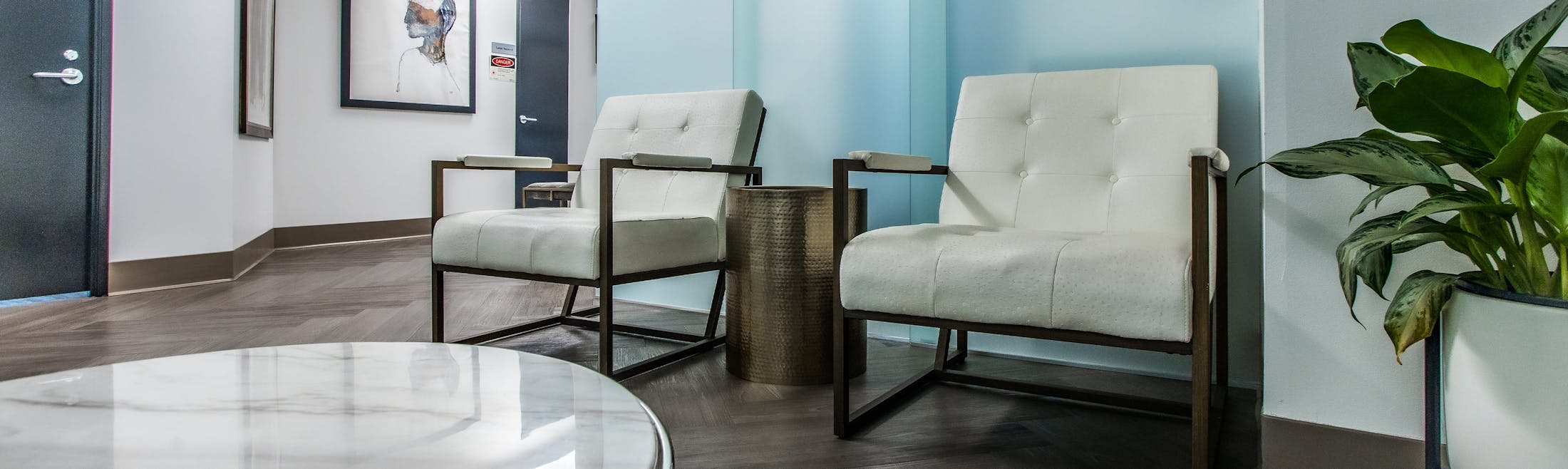 armchairs in waiting room