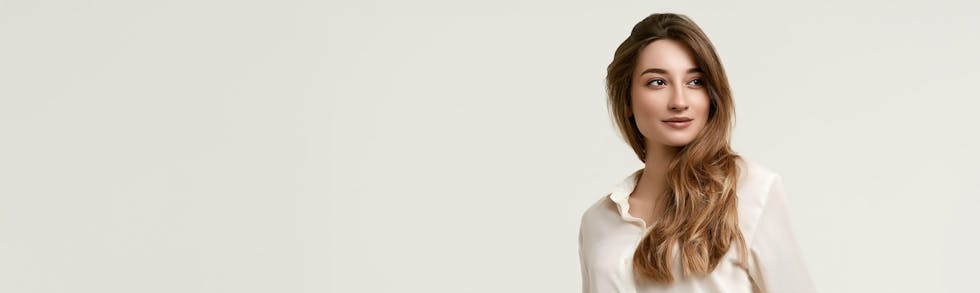 woman with long brown hair