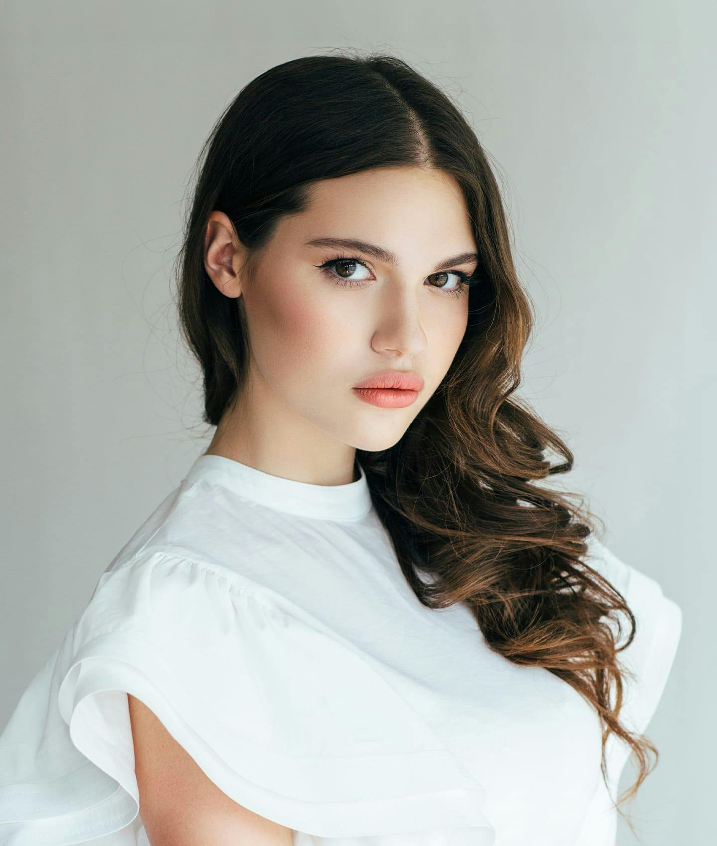 woman in white blouse