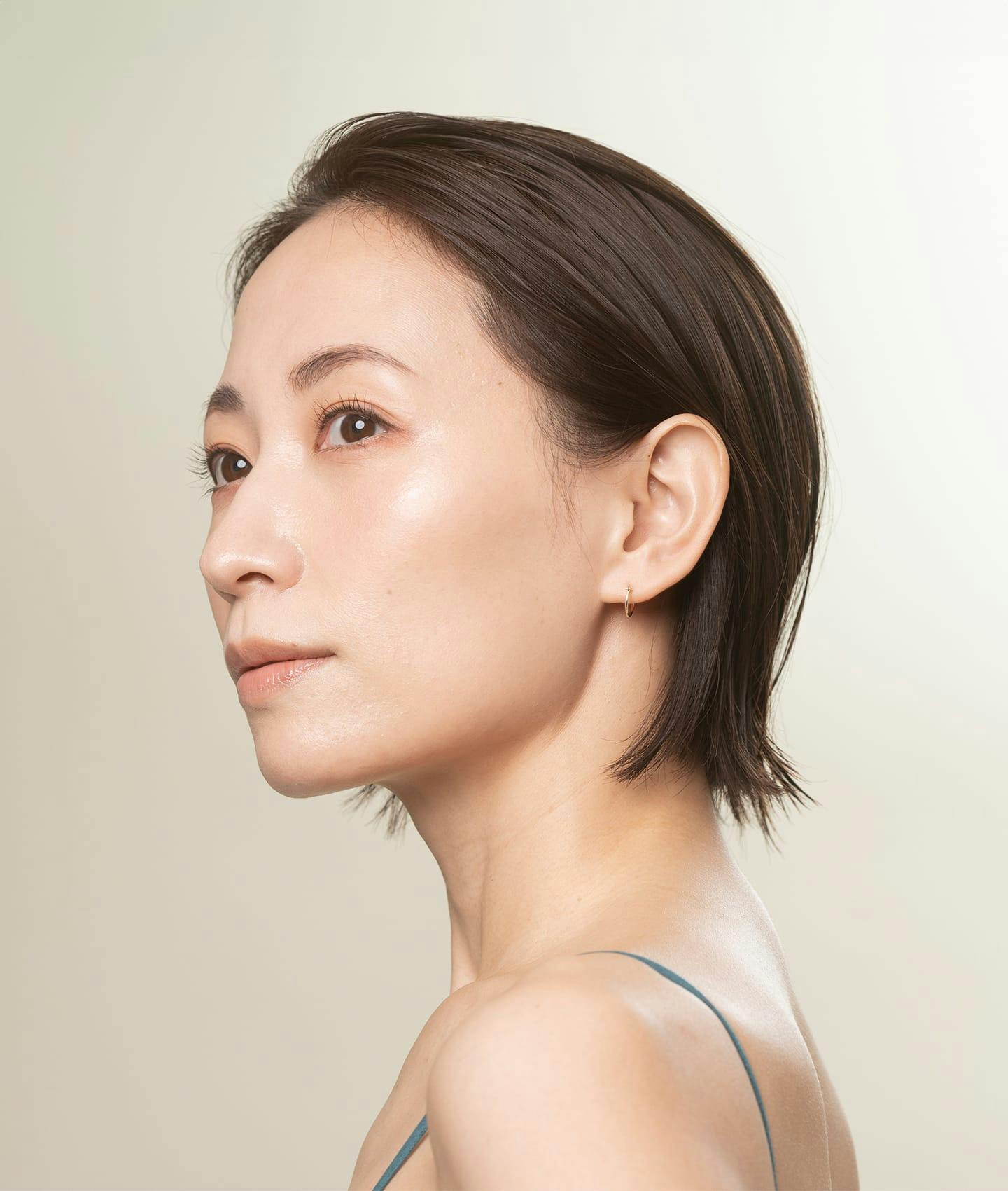 woman with short hair