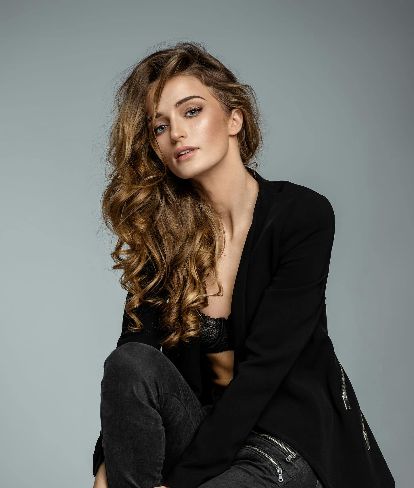 woman with full, wavy hair