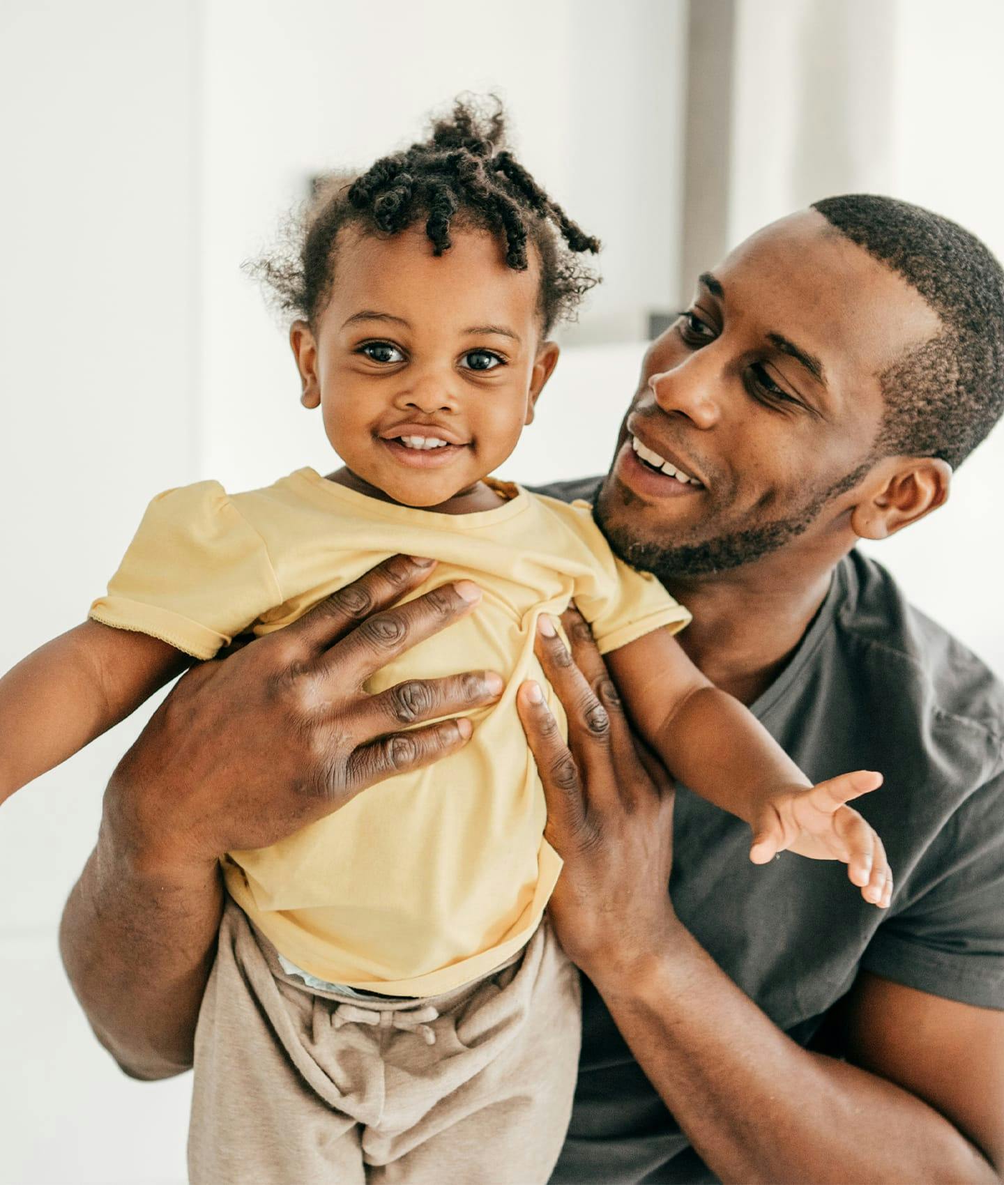 man with little girl
