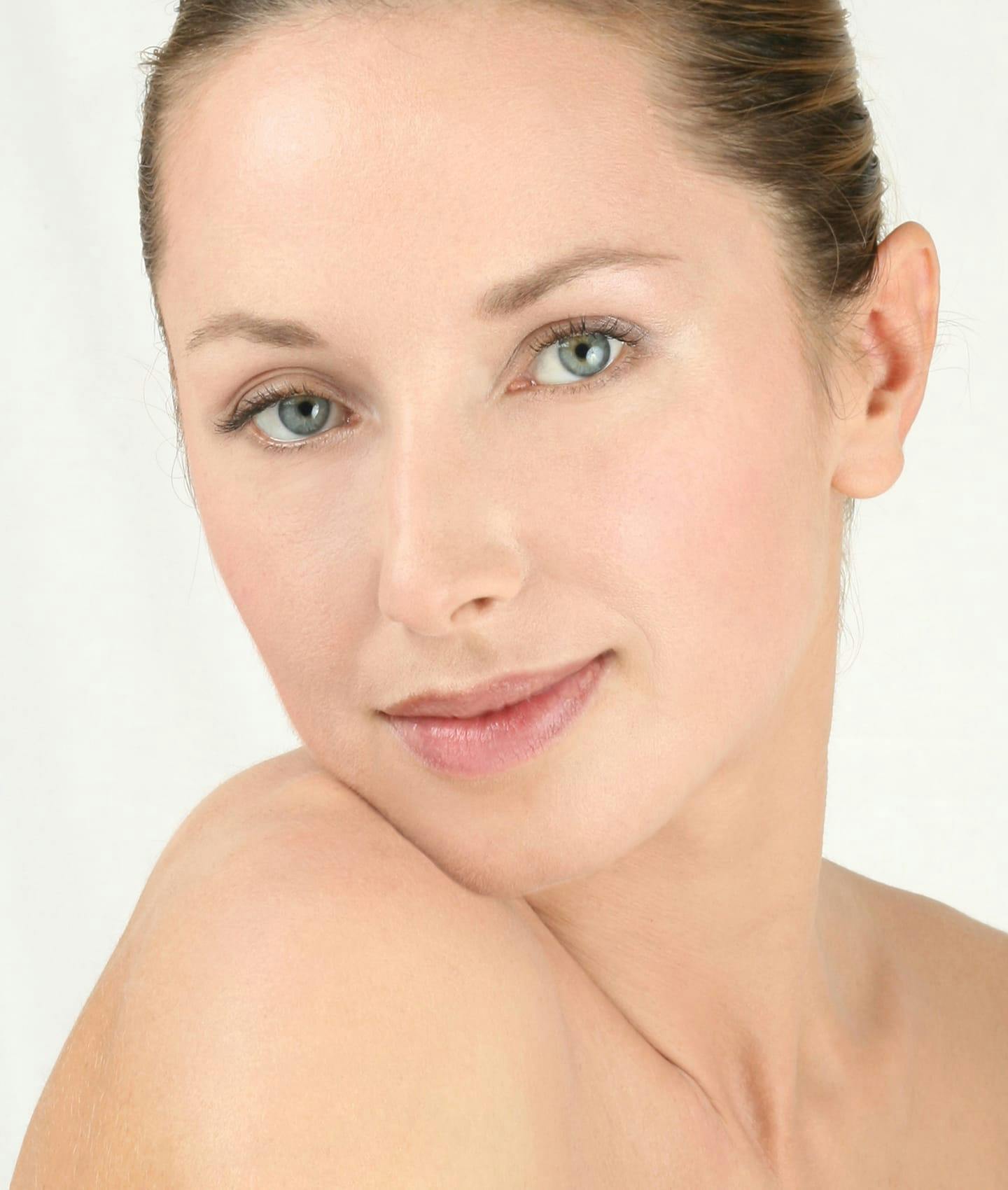 woman smiling over shoulder