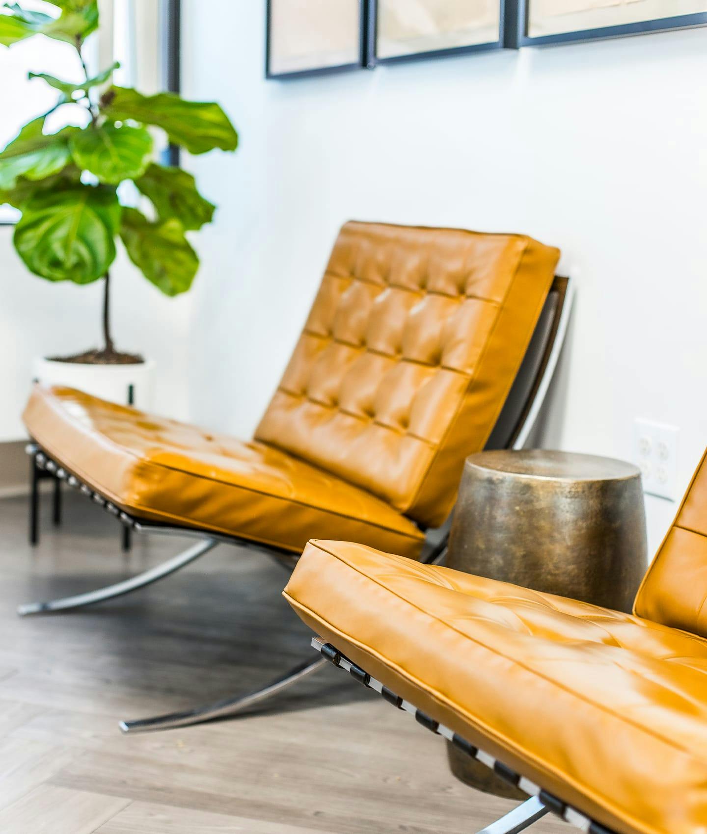 futon chair in waiting room