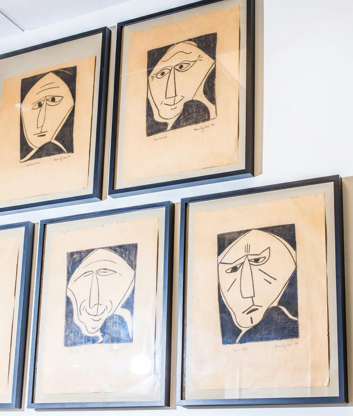 framed art on the wall