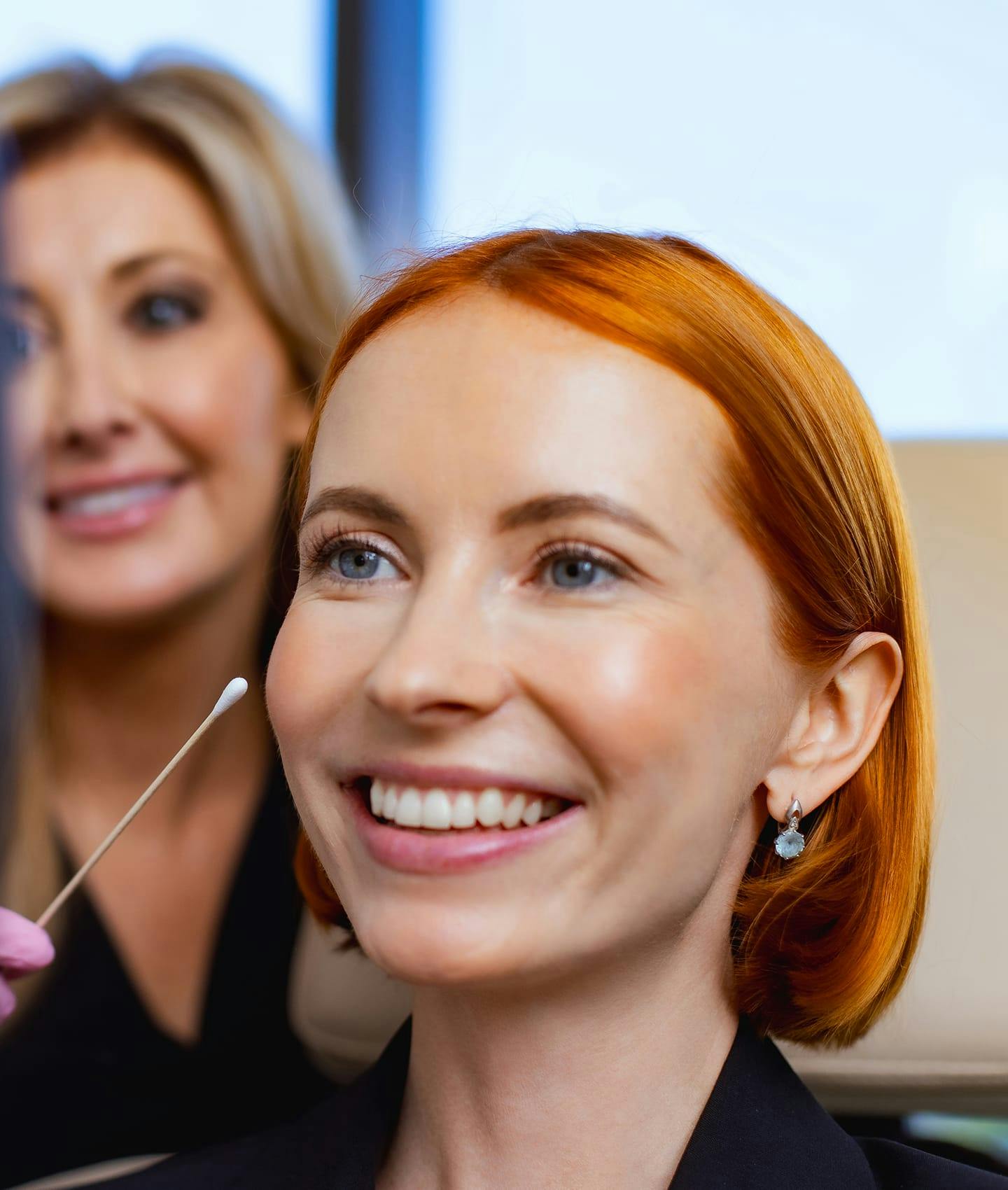Female patient receiving consultation