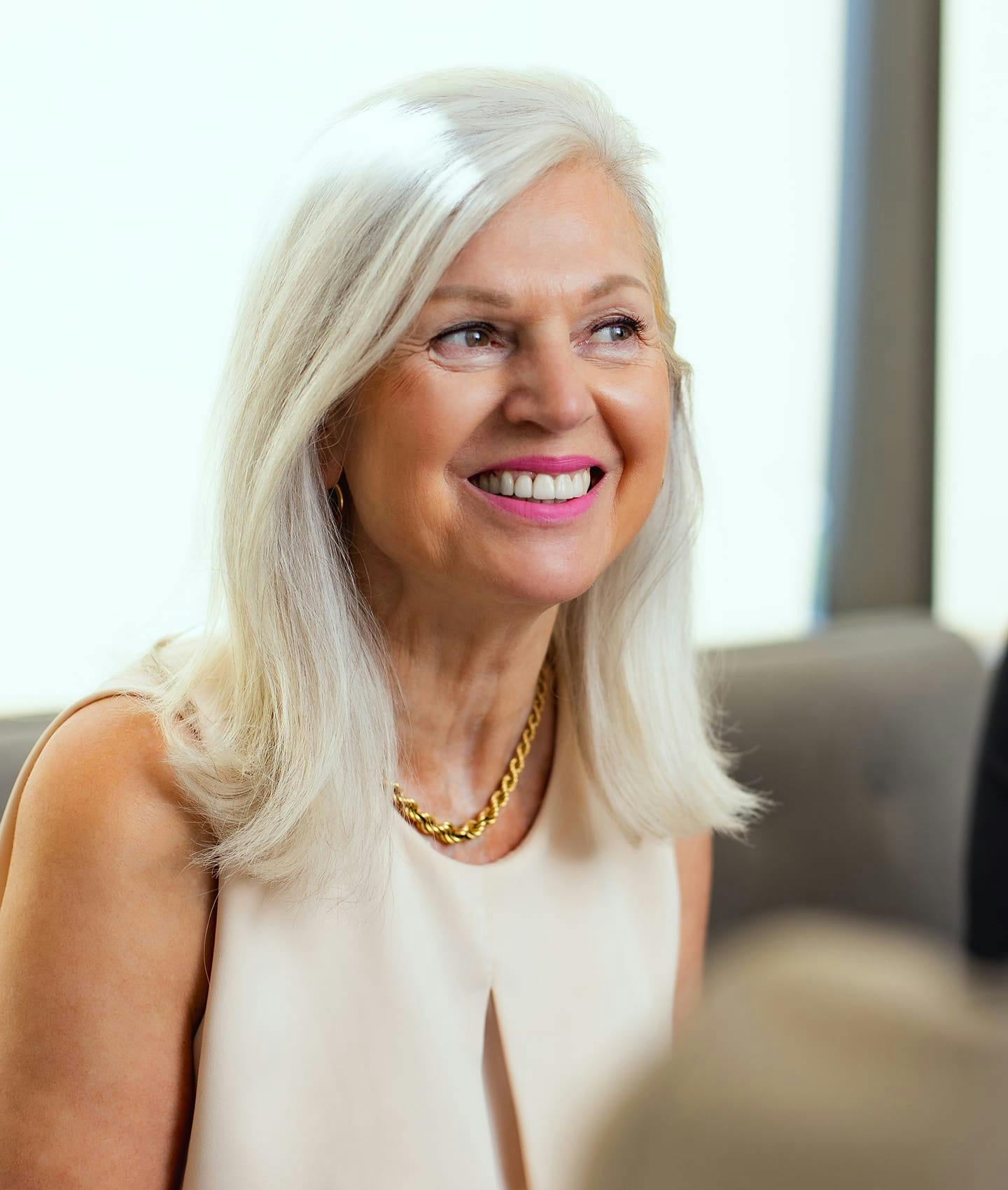 woman smiling