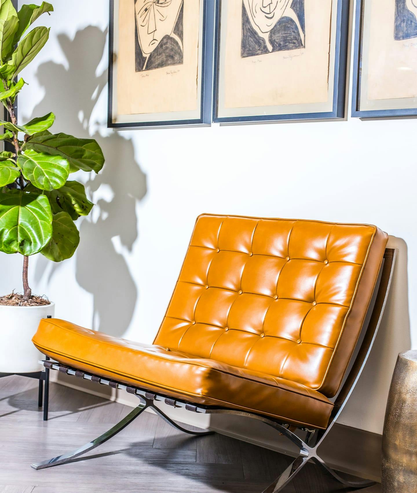 futon chair in waiting room