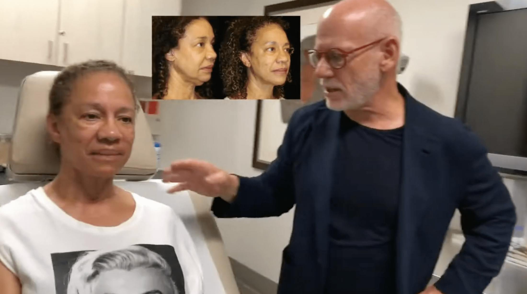 Dr. Cohen with a patient