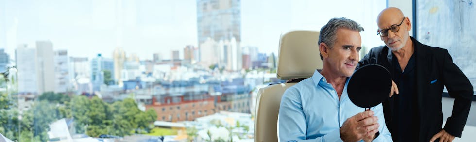 Dr. Cohen with male patient