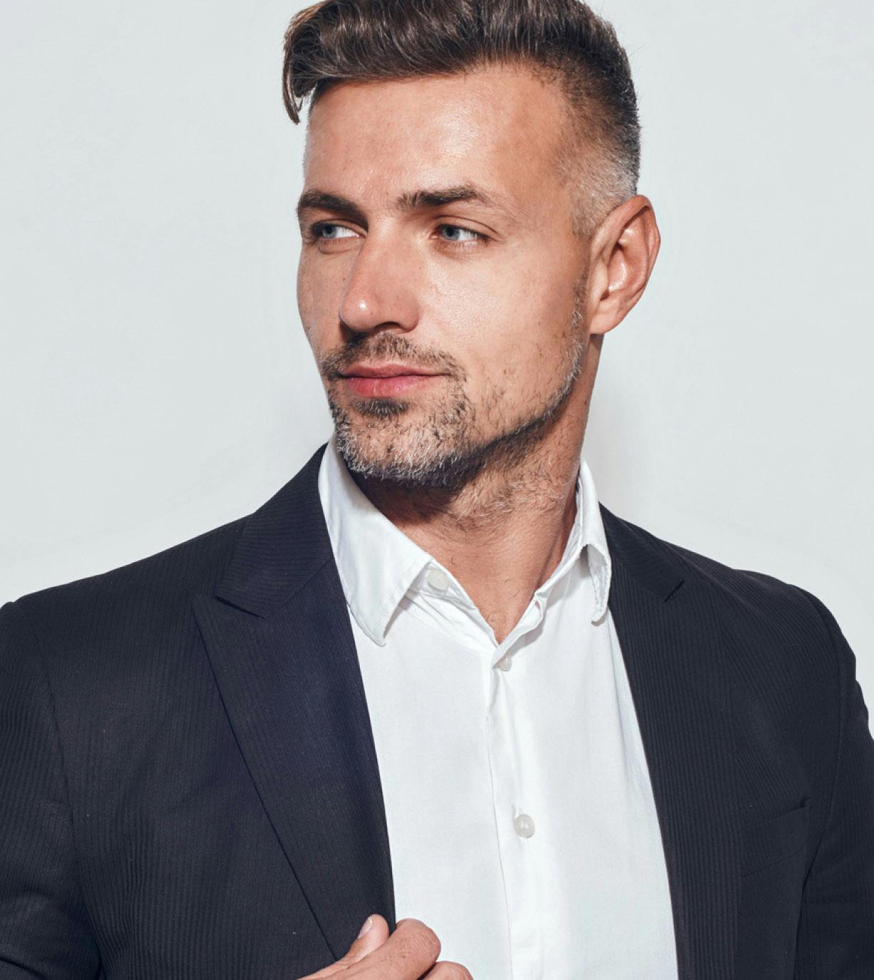 handsome man in a suit