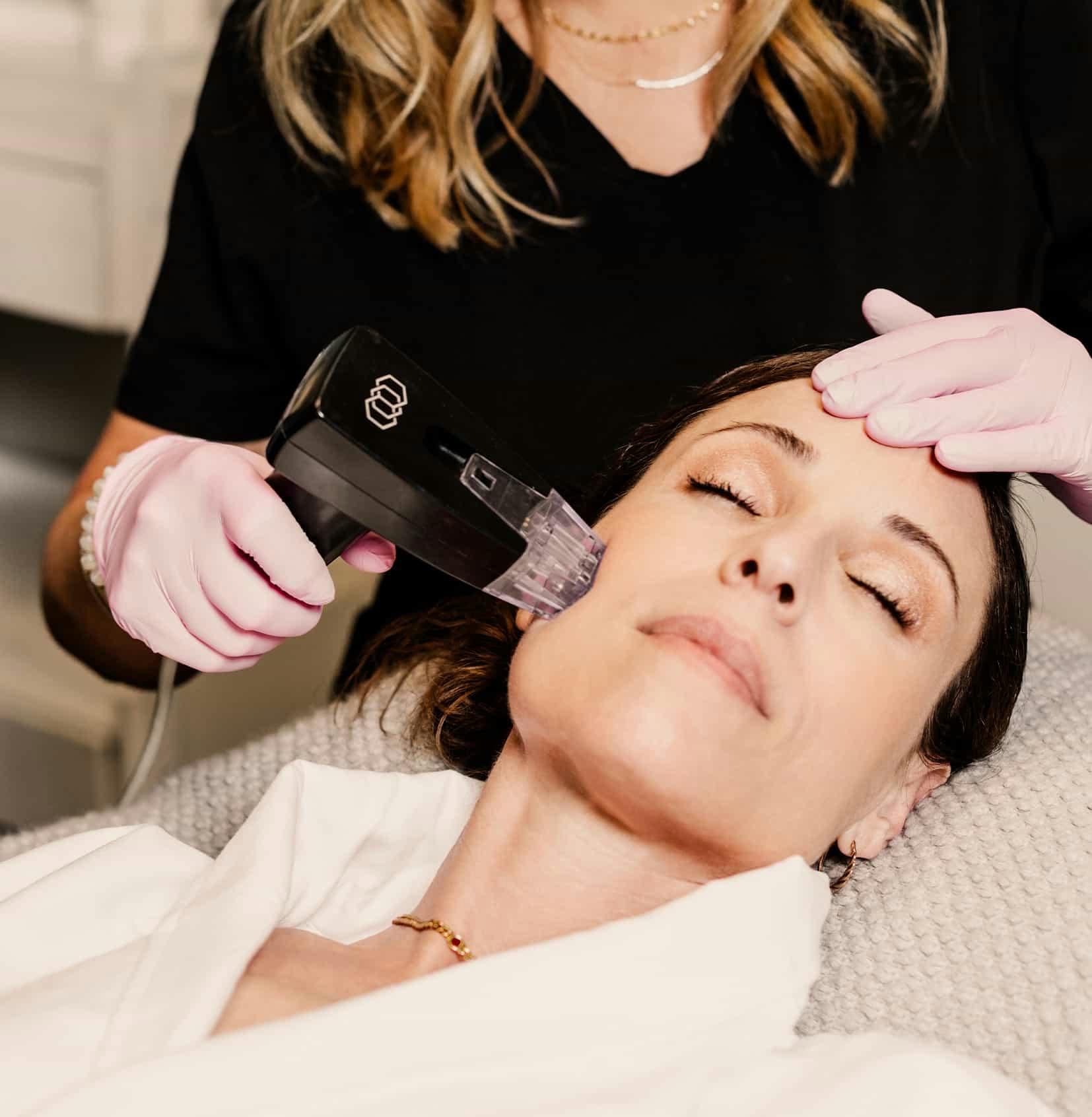 Woman during treatment