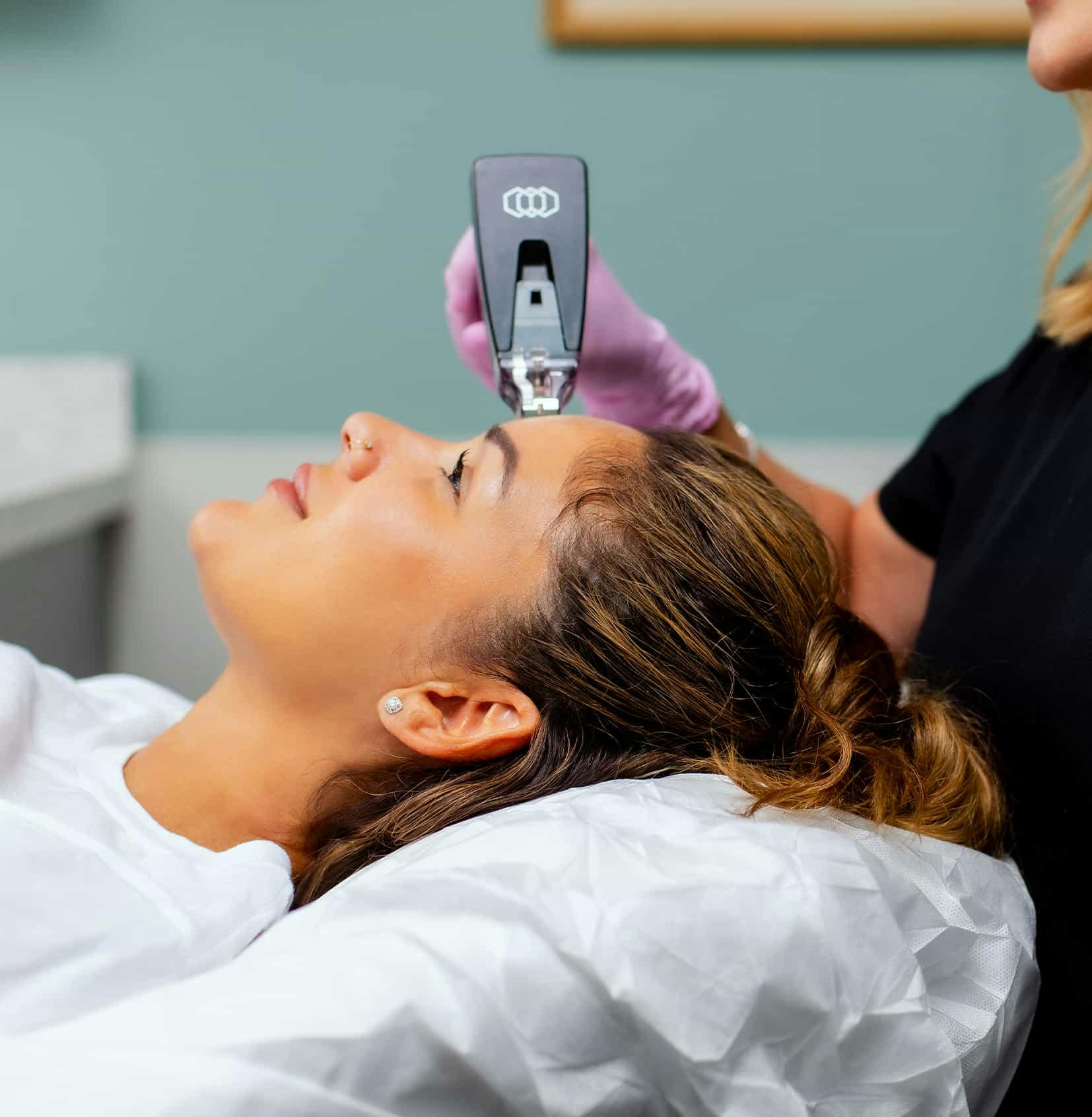 woman getting a morpheus8 treatment