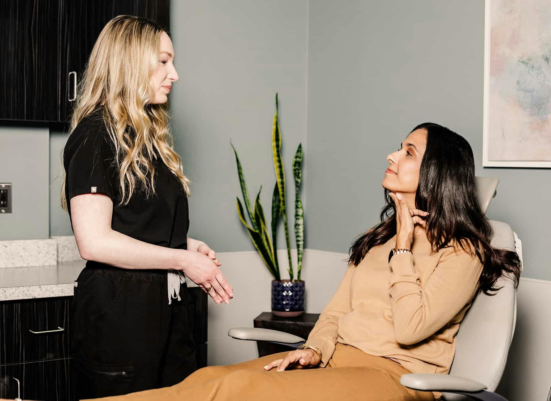 Nurse and patient