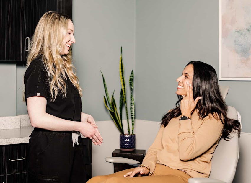 Nurse and patient during consult