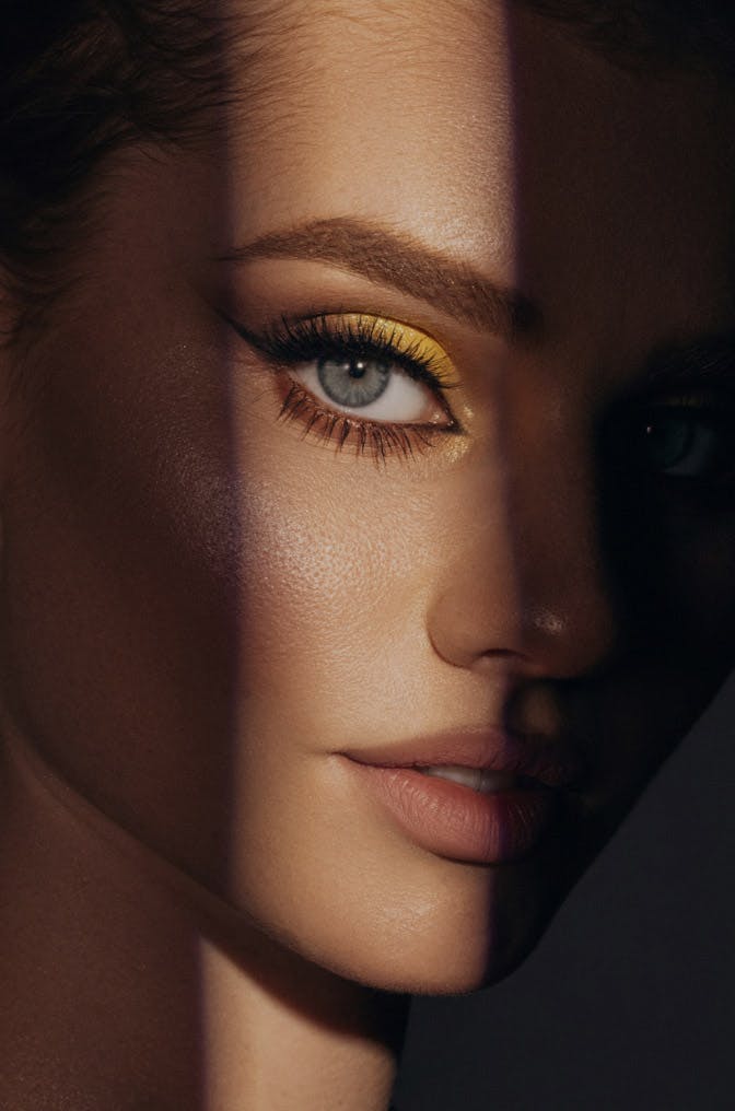 woman with glamorous makeup