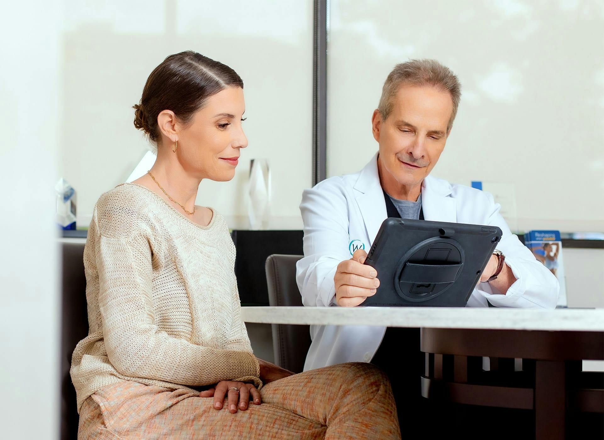 Doctor and patient during consultation