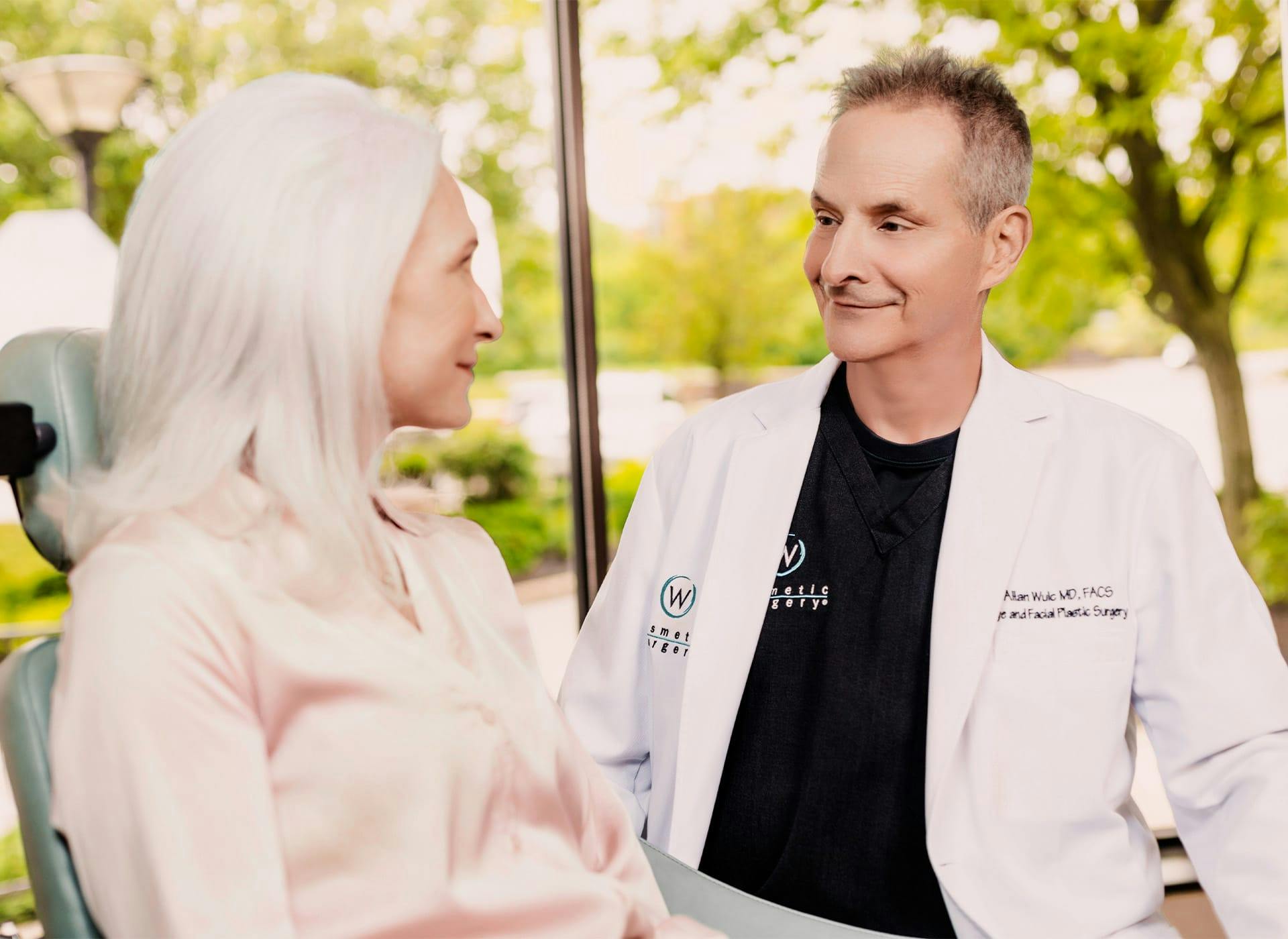 Dr. Wulc and patient