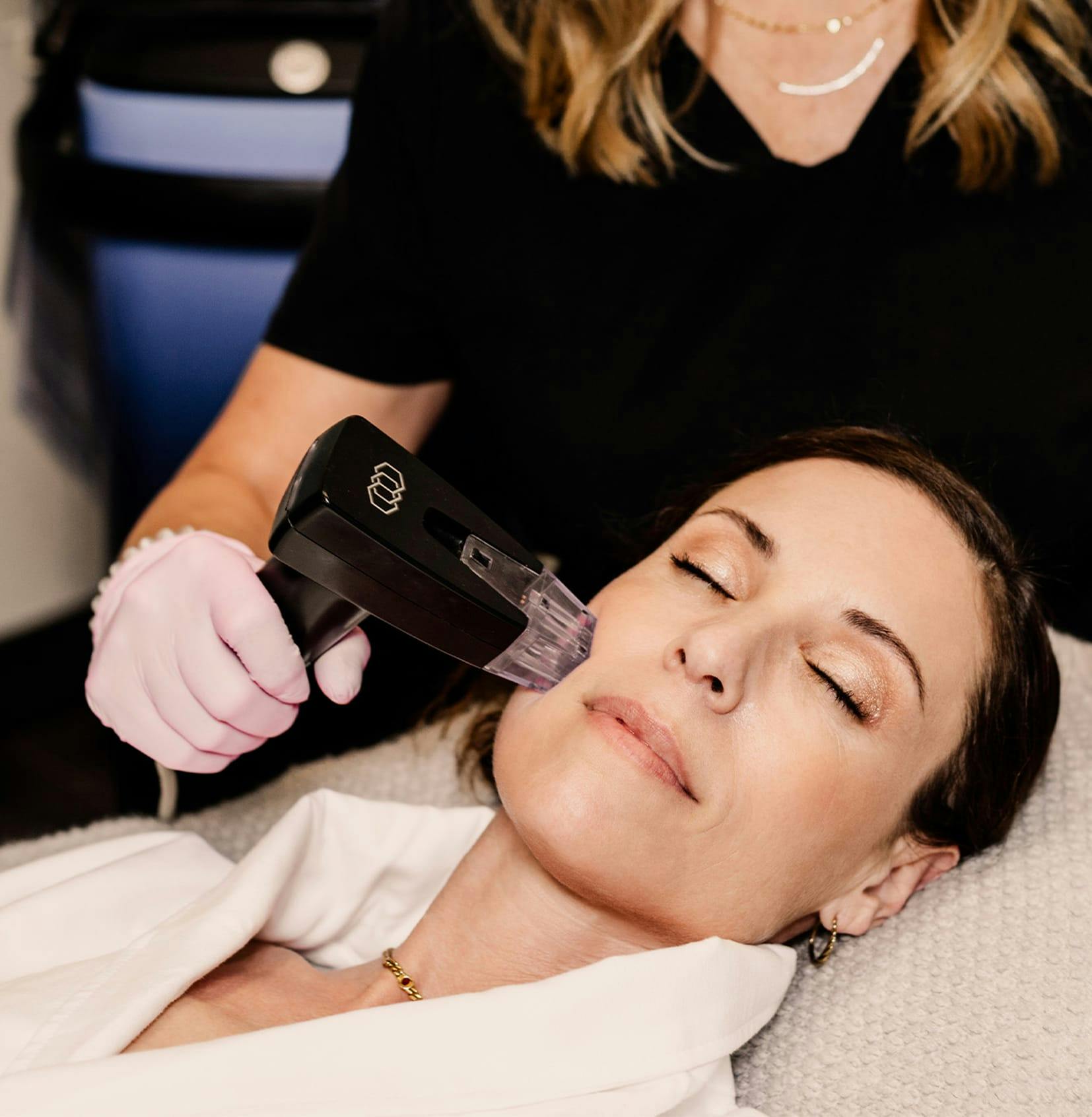 Woman during treatment