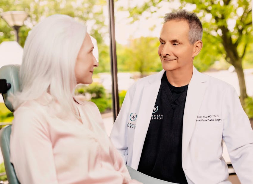 Dr. Wulc and patient