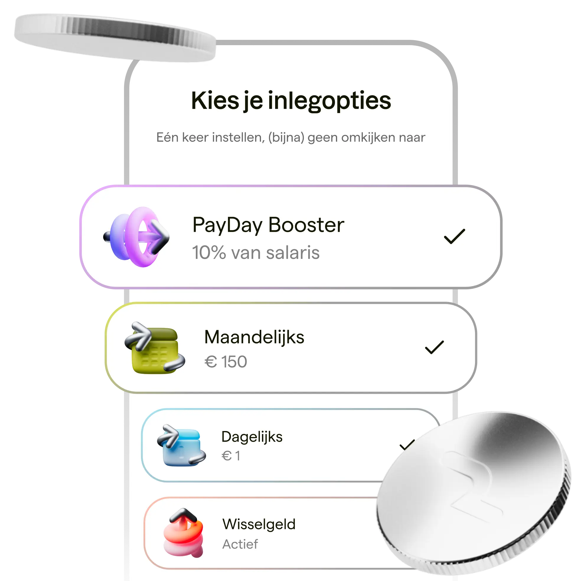 Automatisch geld inleggen | Peaks