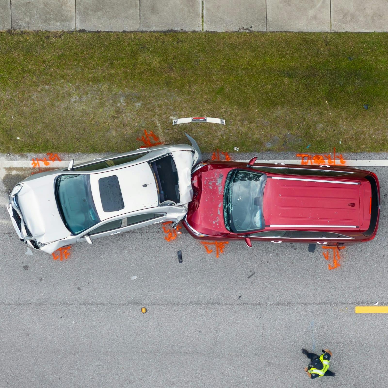 car rear ending another car