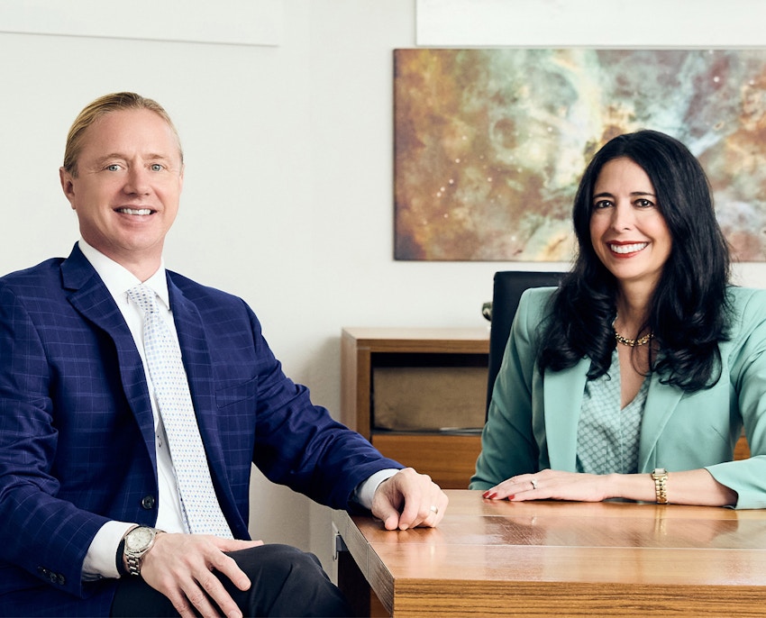 Tyler and Hella sitting at table