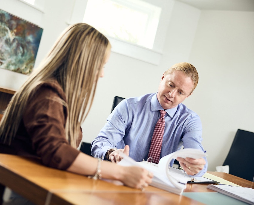 Hella and client facing eachother