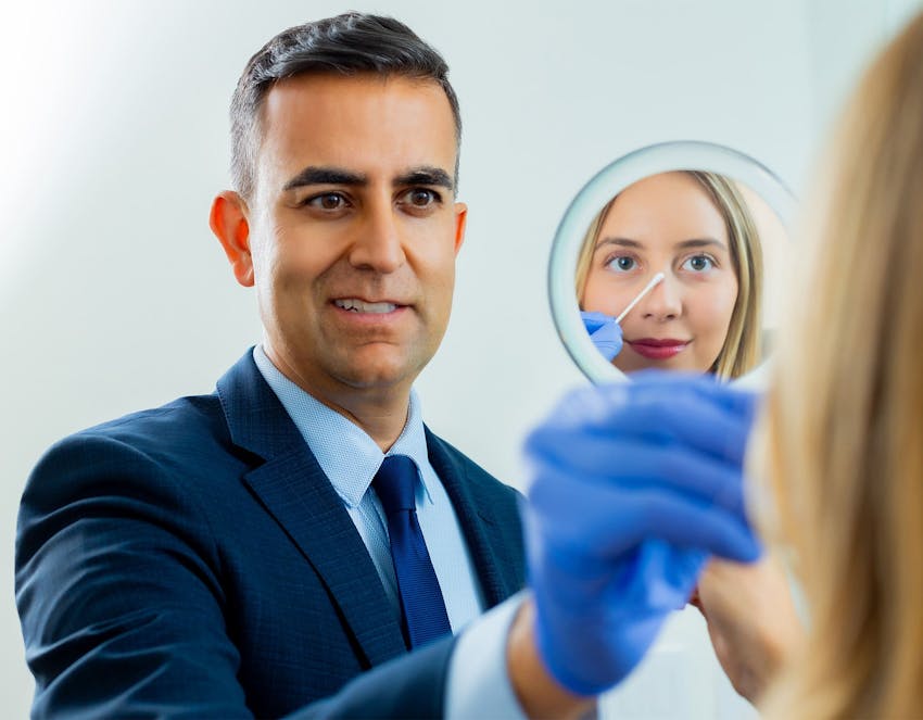 Doctor and patient during consultation