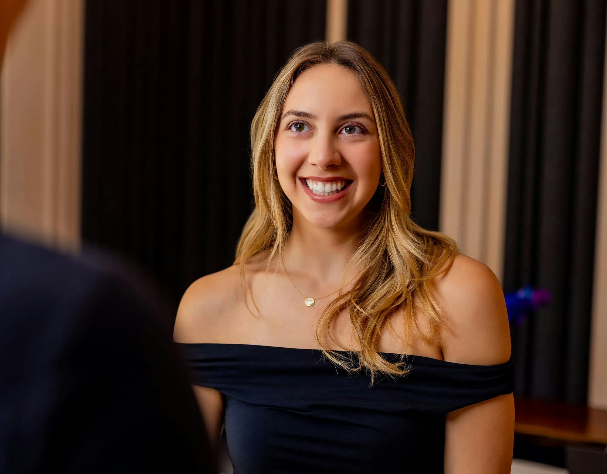 Woman smiling
